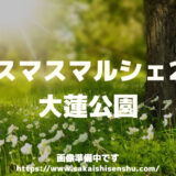 クリスマスマルシェ2022【大蓮公園】12月17と18日のイベントは大人も子供もが楽しめそう